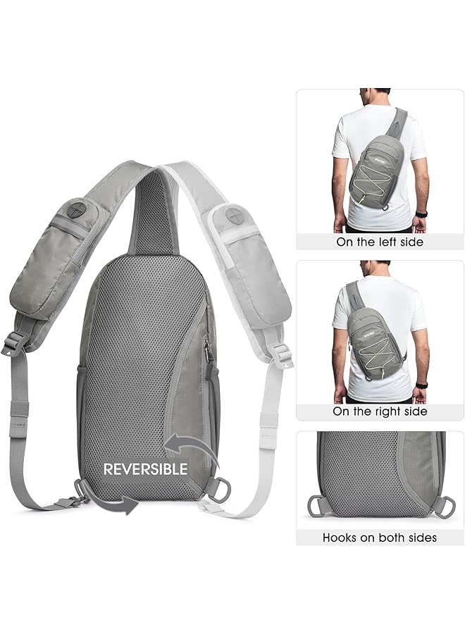 G4Free RFID Blocking Crossbody Sling Chest Bag Hiking Daypack Backpack Water Resistance Nylon with Front Phone Pocket for Women Men - Image 2