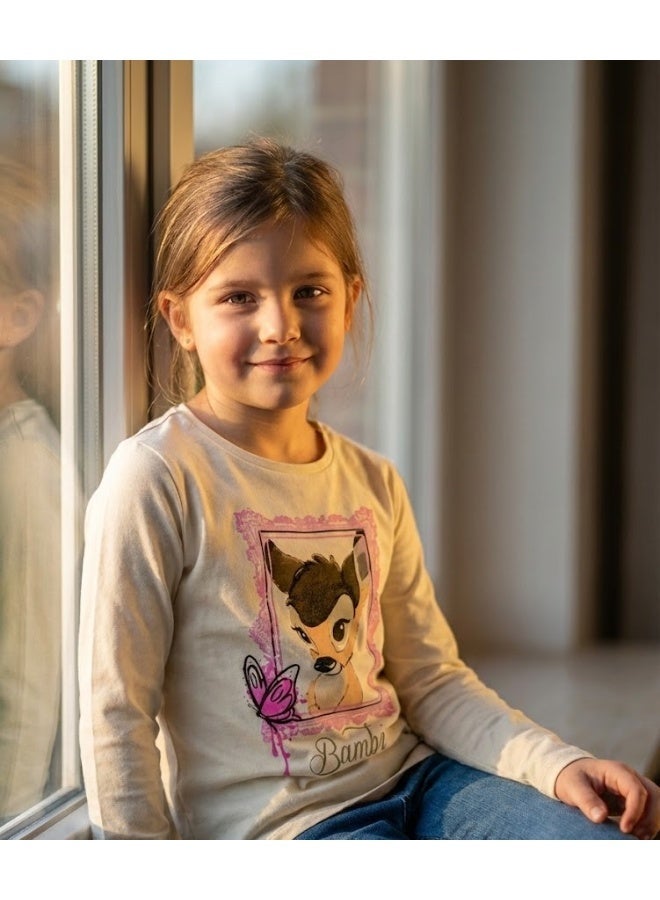 ديزني تي شيرت ديزني وورلد للبنات بأكمام طويلة 100% قطن من Kids TV - Image 2