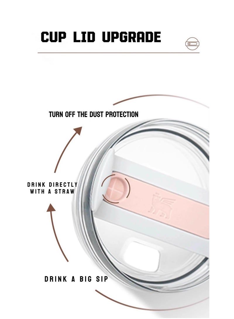 Stanley 40oz Double-Wall Vacuum Insulated Tumbler | 3-Mode Leak-Proof Rotating Lid + Detachable Straw | 18/8 Recyclable Stainless Steel | Car Cup Holder Compatible | Glacier Blue - Image 2