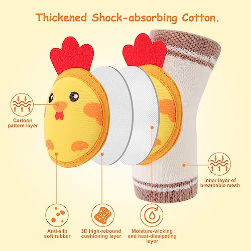 NASHRIO Baby Knee Pads for Crawling, Anti-Slip and Protect Toddlers Knees. Knee Warmer and Breathable 3D Mesh for Boys and Girls, 3 6 12 Months Old Baby Must Haves (3 Pairs) - Image 4