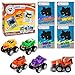 JOYIN Valentines Day 16 Pack Pull Back Monster Truck Toys with Gift Cards for Kids Mini Monster Trucks Classroom Exchange Prizes Valentine Party Favor Toys - Image 3