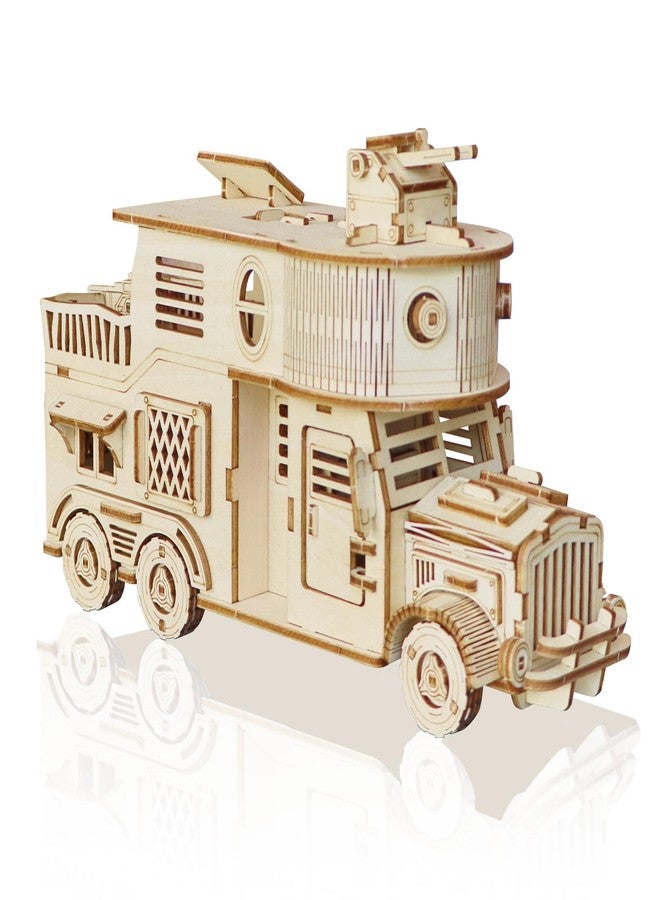Foyucool 3D Wooden Puzzle for Adults, DIY Motor Home Model, Creative Assembly Model Building for Adults, DIY Assembly Puzzle, Woodcraft Kit for Christmas Day - Image 1