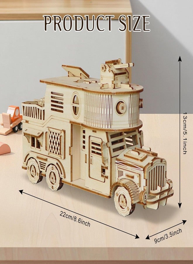 Foyucool 3D Wooden Puzzle for Adults, DIY Motor Home Model, Creative Assembly Model Building for Adults, DIY Assembly Puzzle, Woodcraft Kit for Christmas Day - Image 2