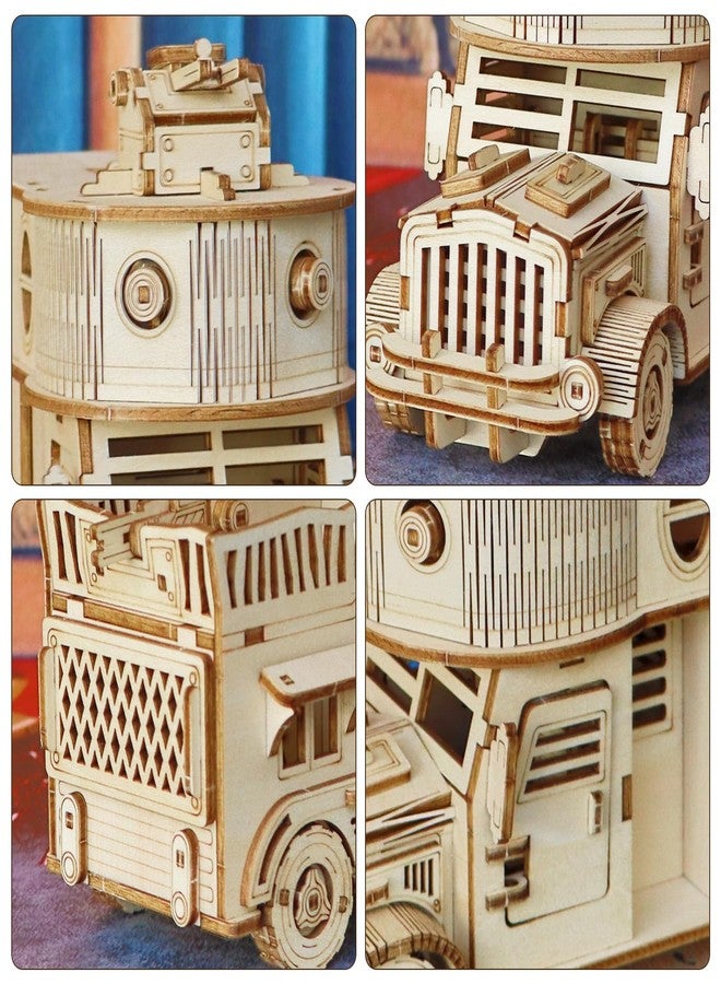 Foyucool 3D Wooden Puzzle for Adults, DIY Motor Home Model, Creative Assembly Model Building for Adults, DIY Assembly Puzzle, Woodcraft Kit for Christmas Day - Image 3