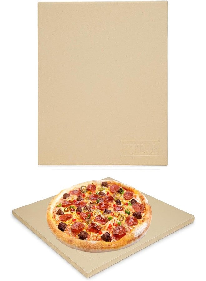 Mimiuo 13 Inch Square Pizza Stone for Oven & BBQ Grill - Heavy Duty Cordierite Baking Stone, Compatible with Ooni Fyra/Koda/Karu 12, Thermal Shock Resistant up to 2200℉ - Perfect Crispy Crust Pizza - Image 1