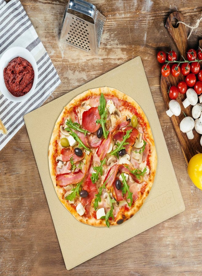 Mimiuo 13 Inch Square Pizza Stone for Oven & BBQ Grill - Heavy Duty Cordierite Baking Stone, Compatible with Ooni Fyra/Koda/Karu 12, Thermal Shock Resistant up to 2200℉ - Perfect Crispy Crust Pizza - Image 5