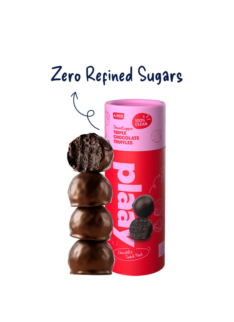 Plaay After Dark Triple Chocolate Truffles 60g (4pcs - 8g Protein) - Image 2