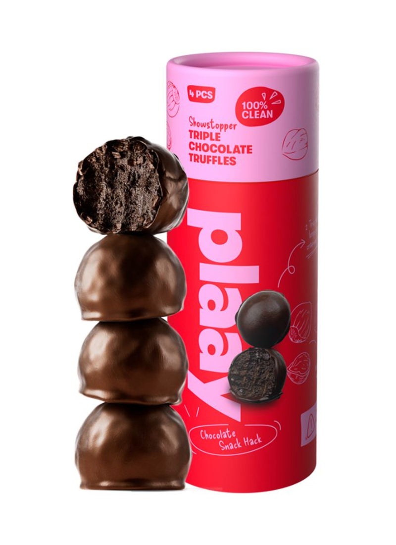 Plaay After Dark Triple Chocolate Truffles 60g (4pcs - 8g Protein) - Image 1