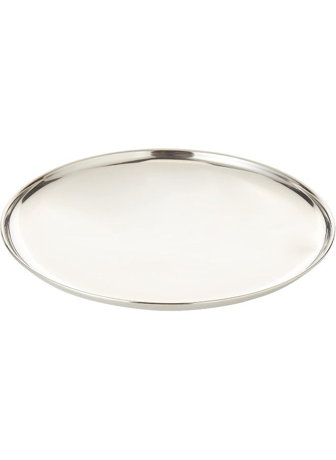 RAJ - Raj Steel Thali Plate - 31 cm, CP0013 - Dinner Plate , Serving Plate , Mithai Plate, RICE PLATE - Image 1