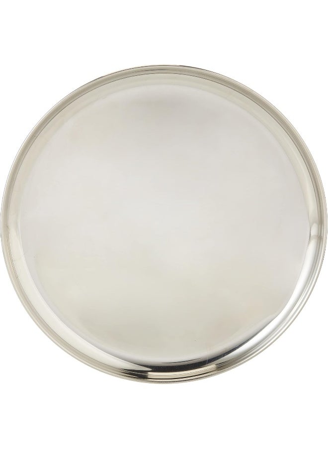 RAJ - Raj Steel Thali Plate - 31 cm, CP0013 - Dinner Plate , Serving Plate , Mithai Plate, RICE PLATE - Image 1
