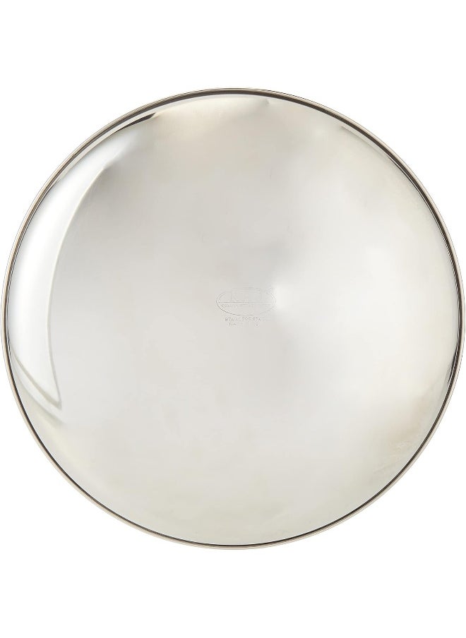 RAJ - Raj Steel Thali Plate - 31 cm, CP0013 - Dinner Plate , Serving Plate , Mithai Plate, RICE PLATE - Image 1