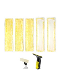 5 Pack Window Vacuum Cleaning Pads for Karcher Replacement Microfibre Swipping Cleaner Mop Cover Cloths Compatible with Karcher WV2 WV5 WV6 Plus Premium(ONLY for The Spray Bottle with Velcro)