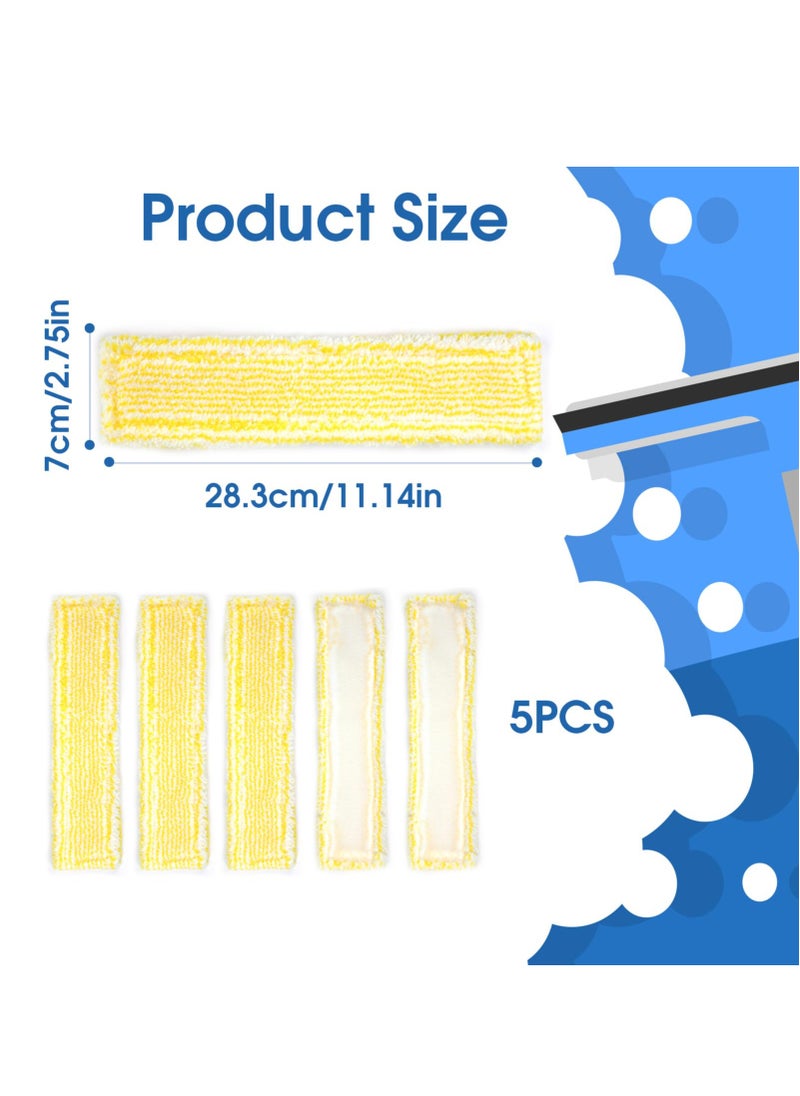 KASTWAVE - 5 Pack Window Vacuum Cleaning Pads for Karcher Replacement Microfibre Swipping Cleaner Mop Cover Cloths Compatible with Karcher WV2 WV5 WV6 Plus Premium(ONLY for The Spray Bottle with Velcro) - Image 1