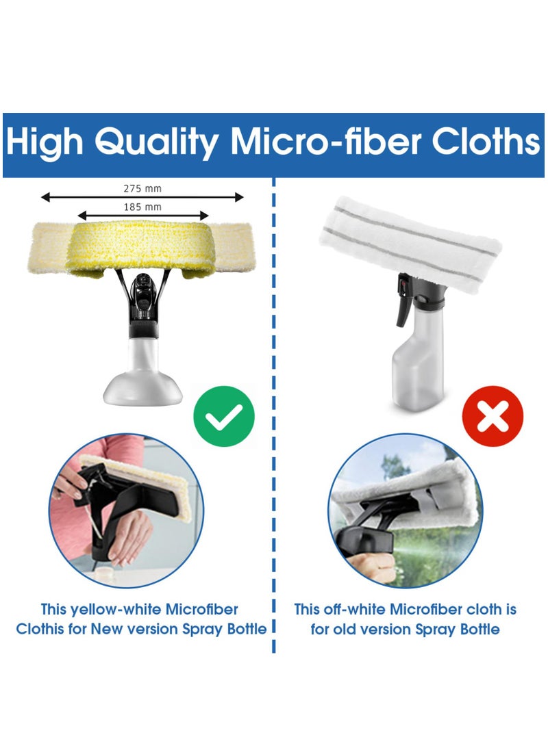 KASTWAVE - 5 Pack Window Vacuum Cleaning Pads for Karcher Replacement Microfibre Swipping Cleaner Mop Cover Cloths Compatible with Karcher WV2 WV5 WV6 Plus Premium(ONLY for The Spray Bottle with Velcro) - Image 1