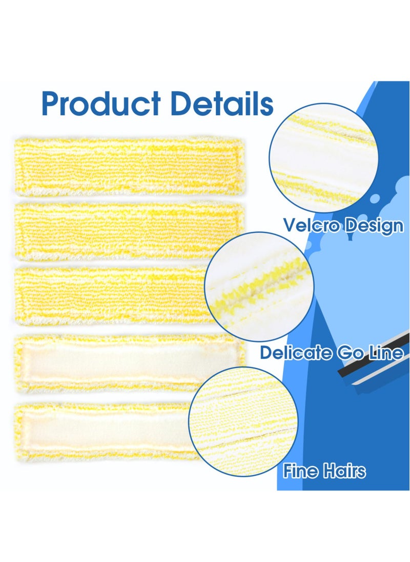 KASTWAVE - 5 Pack Window Vacuum Cleaning Pads for Karcher Replacement Microfibre Swipping Cleaner Mop Cover Cloths Compatible with Karcher WV2 WV5 WV6 Plus Premium(ONLY for The Spray Bottle with Velcro) - Image 1