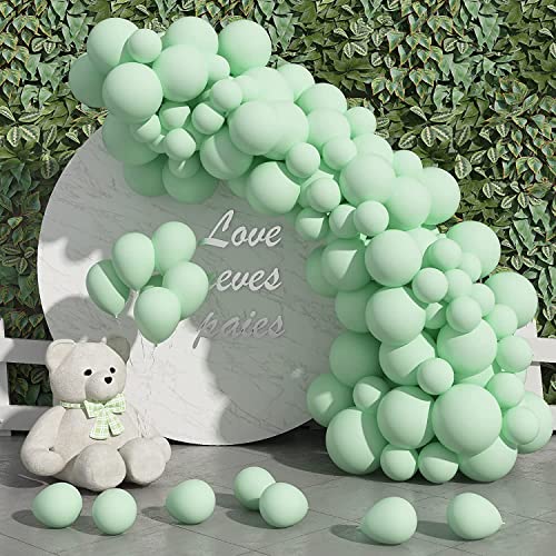 atorakushon Latex Mint Green Color 10" Inch Pastel Balloons Pack Of 200pcs Best For Theme Party Decoration Happy Birthday Party Supplies Wedding Anniversary Office Party Purpose House party - Image 5