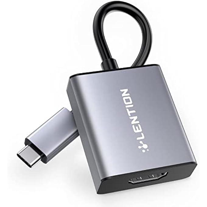 Lention USB C TO 4K HDMI DIGITAL AV ADAPTER COMPATIBLE 2022-2016 MACBOOK PRO 13/14/15/16, NEW MAC AIR/IPAD/SURFACE, SAMSUNG S21/S20/S10/PLUS/NOTE, MORE, STABLE DRIVER CERTIFIED (CB-4KHDMI, SPACE GRAY) - Image 1
