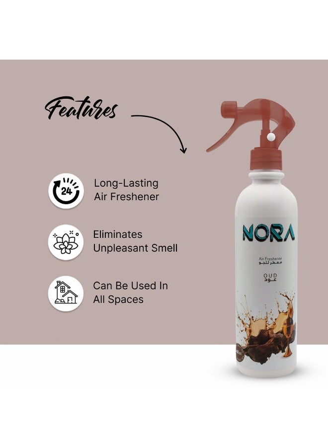 NORA Oud Air Freshener Spray – Long Lasting Room & Home Fragrance, Odor Eliminator for Bedroom, Living Room, Kitchen & Office - AF10321 - Image 3
