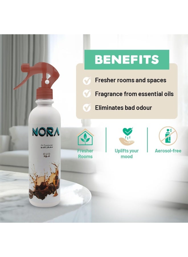 NORA Oud Air Freshener Spray – Long Lasting Room & Home Fragrance, Odor Eliminator for Bedroom, Living Room, Kitchen & Office - AF10321 - Image 4