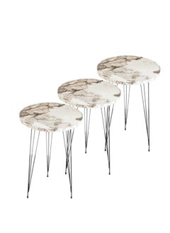 Hic Wooden Serving Coffee Table Set 3 Piece 34*53 cm  - Image 1