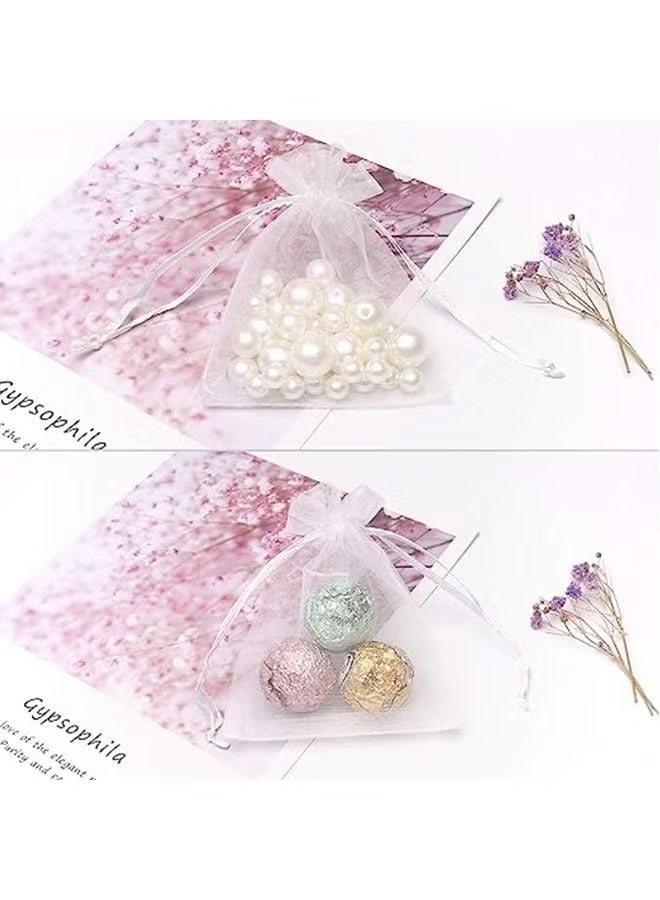 100Pcs 8 x 10CM Sheer Drawstring Organza Jewelry Pouches Wedding Party Favor Gift Bags - Image 4