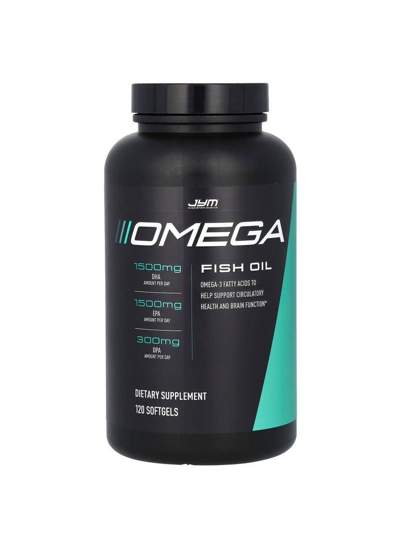 Omega Fish Oil, 120 Softgels (1,300 mg per Softgel)