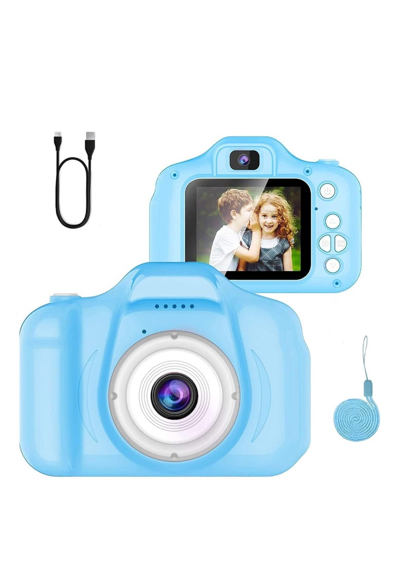 Generic Portable 1080P Kids Digital Camera for Selfies - Mini Camera for Boys & Girls Ages 3-12 (SD Card Not Included) - Blue  - Image 1