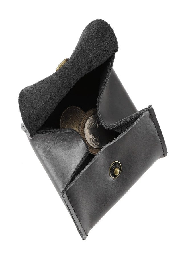 سينج إف إل تي دي محفظة نقود جلدية صغيرة من SING F LTD، مزودة بحافظة عملات معدنية، وجيب صغير، وحافظة سماعات أذن، مناسبة للرجال والنساء، مقاس 8 سم × 8 سم، لون أسود. - Image 4