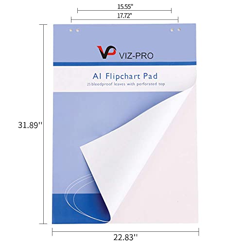 VIZ-PRO Standard Easel Pads, A1 Flipchart Paper Pad, 23 x 32 Inches, 25-Sheets/Pad - Image 2