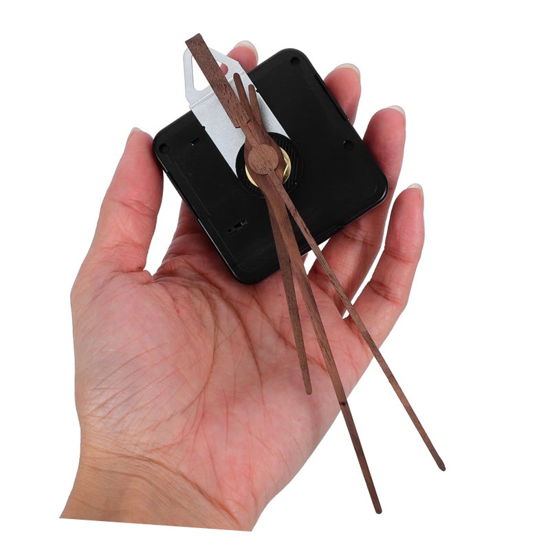 Long Shaft Sweep Clock Movement Silent Quartz Mechanism With Walnut Hands - Image 5