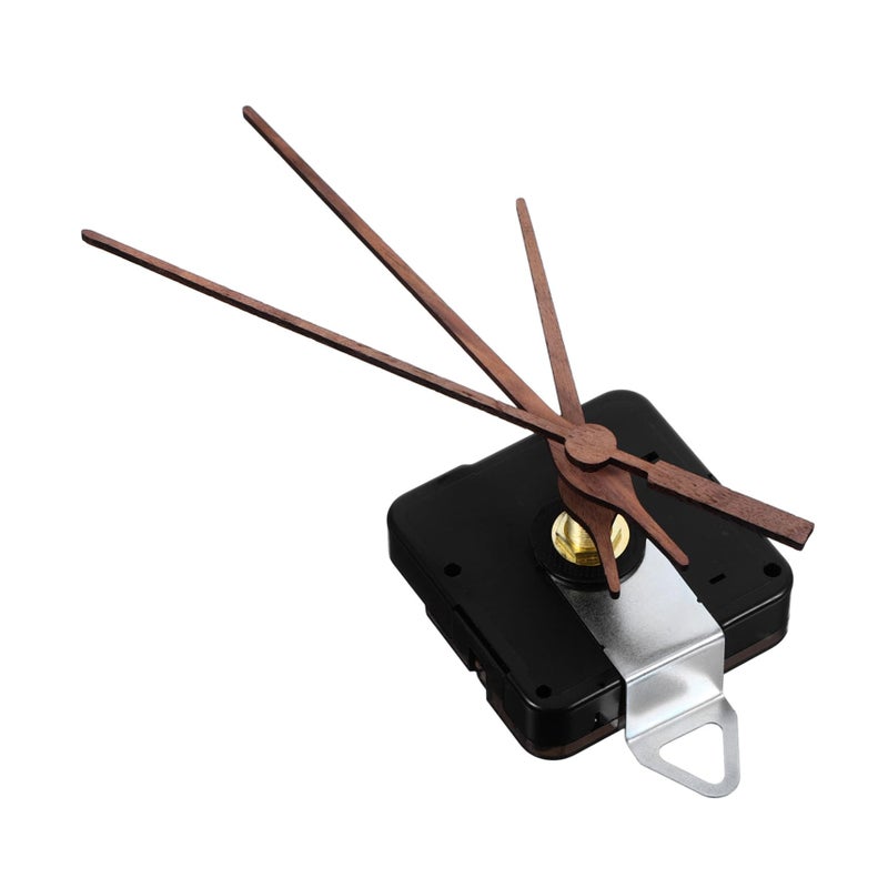 Long Shaft Sweep Clock Movement Silent Quartz Mechanism With Walnut Hands - Image 2