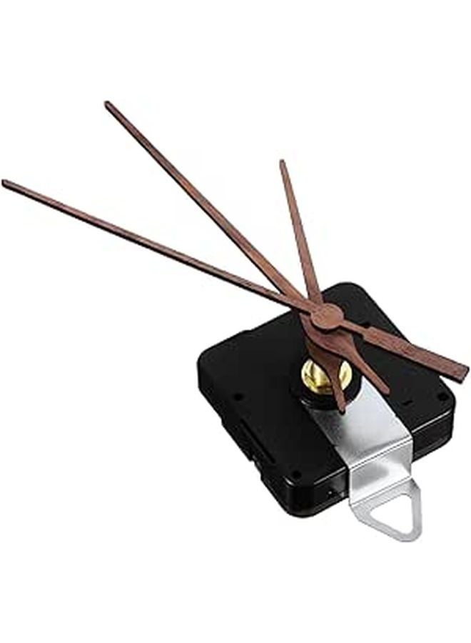 Long Shaft Sweep Clock Movement Silent Quartz Mechanism With Walnut Hands - Image 1