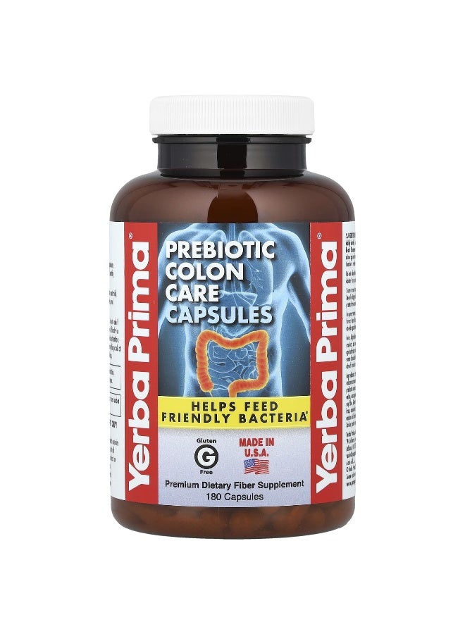 Yerba Prima, Prebiotic Colon Care, 180 Capsules (Packaging may vary) - Image 1