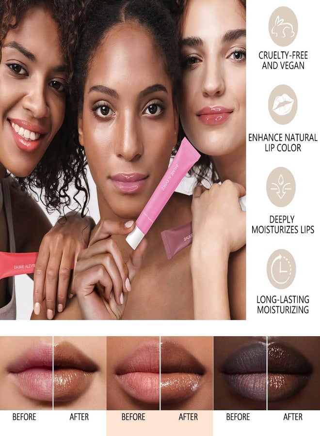 HHLTOH Butter Lip Balm – Ultra-Hydrating Lip Care with Shea Butter & Olive Oil, Soothes Dry Lips with Natural Tint & Gloss Effect, Lip Plumper Moisture & Light Lip Stain Finish #8 ICed Coffee - Image 4