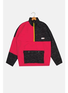 Adidas Kids Boy Long Sleeve Hooded Training Jackets, Black Combo  - Image 1