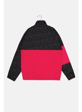 Adidas Kids Boy Long Sleeve Hooded Training Jackets, Black Combo  - Image 2