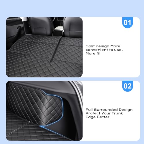 ThinSGO for Tesla Model Y Juniper Cargo Liner Trunk Pet Mat for Dogs Rear Seat Cover for Tesla Model Y 2025 - Image 4