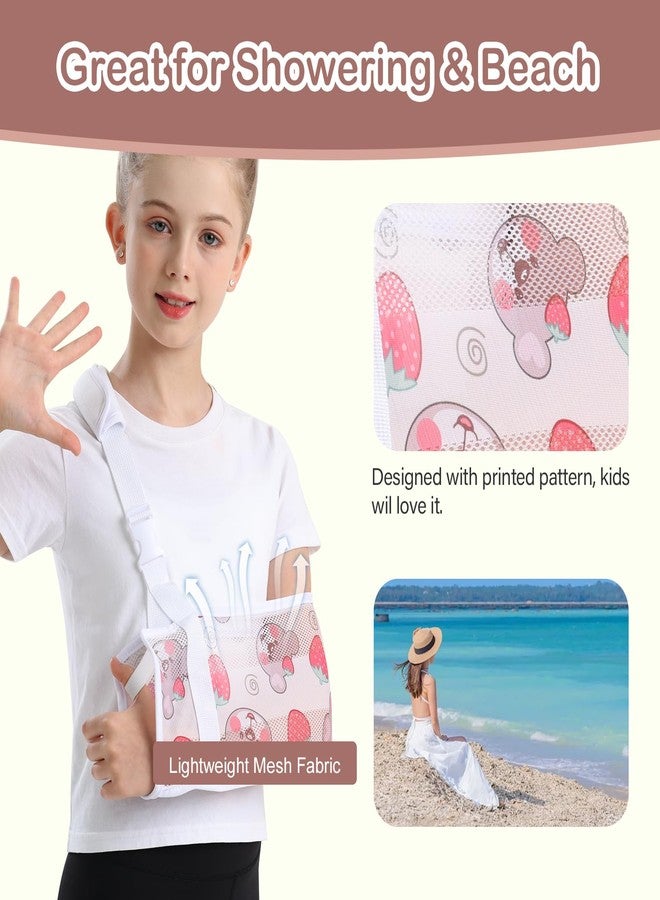 Ledhlth Kids Mesh Printed Arm Sling for Broken Arm, Torn Rotator Cuff, Shoulder Elbow Wrist Injury, Pediatric Brace Support (Bear, Small) - Image 4