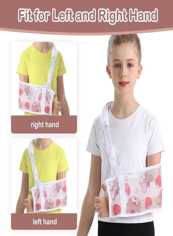 Ledhlth Kids Mesh Printed Arm Sling for Broken Arm, Torn Rotator Cuff, Shoulder Elbow Wrist Injury, Pediatric Brace Support (Bear, Small) - Image 2