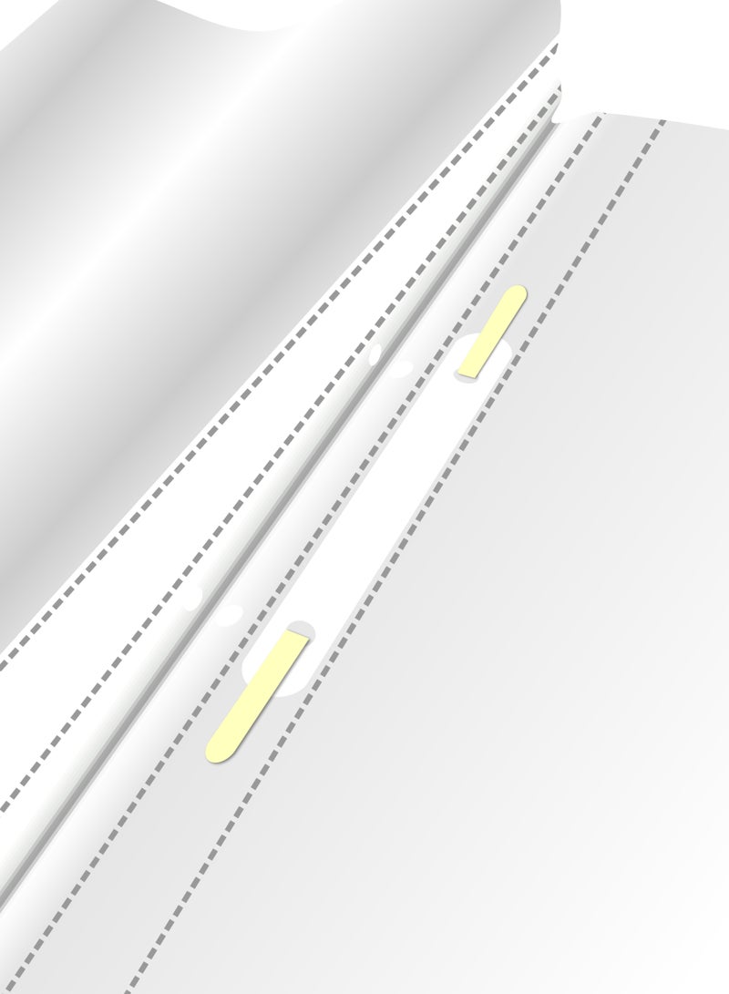 Dolphin Project File with Transparent Cover, A4 Size, White, Pack of 10 - Image 2