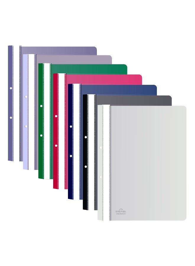 Dolphin Project File with Transparent Cover, A4 Size, White, Pack of 10 - Image 3