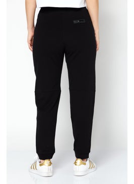 Plein Sport Women Sportswear Fit Brand Logo Training Pants, Black  - Image 4