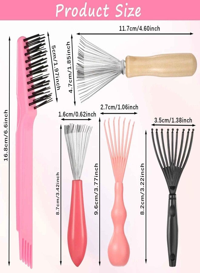DPWOUM 5 Pcs Colorful Hair Brush Cleaner Tool Comb Cleaning Brush Remover Mini Hair Instrument Hairstylist Essentials Embedded Tool for Home and Salon Use - Image 2