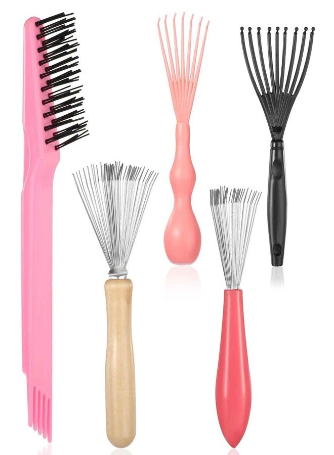 DPWOUM 5 Pcs Colorful Hair Brush Cleaner Tool Comb Cleaning Brush Remover Mini Hair Instrument Hairstylist Essentials Embedded Tool for Home and Salon Use - Image 1