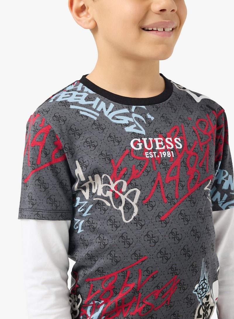 GUESS Kids AOP T-Shirt Boys - Image 3