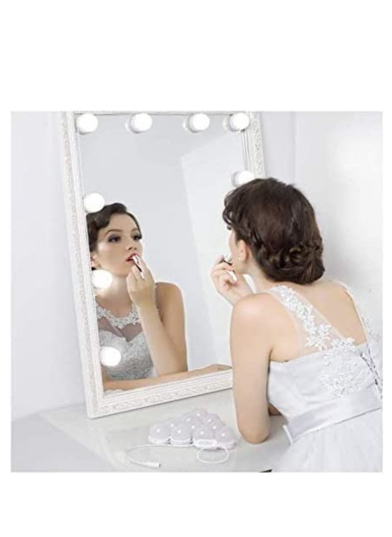 Generic - LED Vanity Mirror Lights Kit – Lighting Modes, 10 Dimmable Bulbs for Makeup Mirror Lighting, Vanity Table Set, Bathroom Mirror Lighting Fixture, Adjustable Brightness (Mirror Not Included) - Image 1