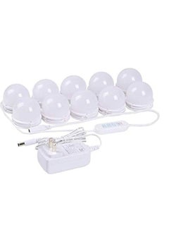LED Vanity Mirror Lights Kit – Lighting Modes, 10 Dimmable Bulbs for Makeup Mirror Lighting, Vanity Table Set, Bathroom Mirror Lighting Fixture, Adjustable Brightness (Mirror Not Included)