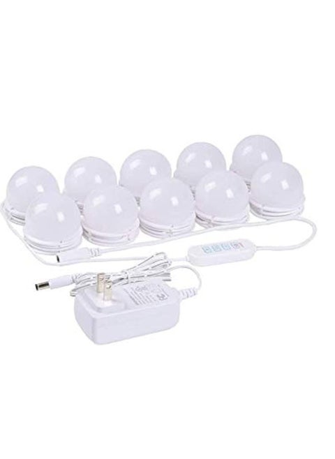 LED Vanity Mirror Lights Kit – Lighting Modes, 10 Dimmable Bulbs for Makeup Mirror Lighting, Vanity Table Set, Bathroom Mirror Lighting Fixture, Adjustable Brightness (Mirror Not Included)