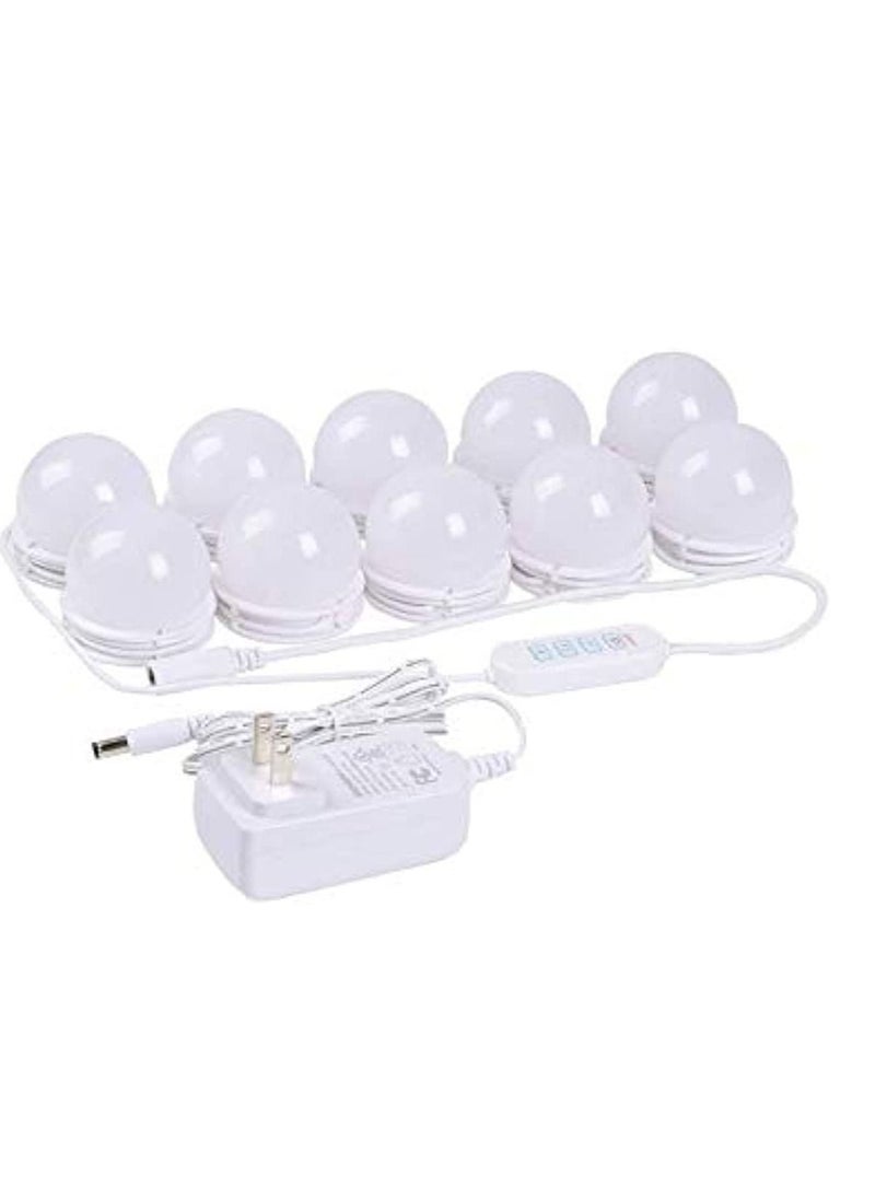 Generic - LED Vanity Mirror Lights Kit – Lighting Modes, 10 Dimmable Bulbs for Makeup Mirror Lighting, Vanity Table Set, Bathroom Mirror Lighting Fixture, Adjustable Brightness (Mirror Not Included) - Image 1
