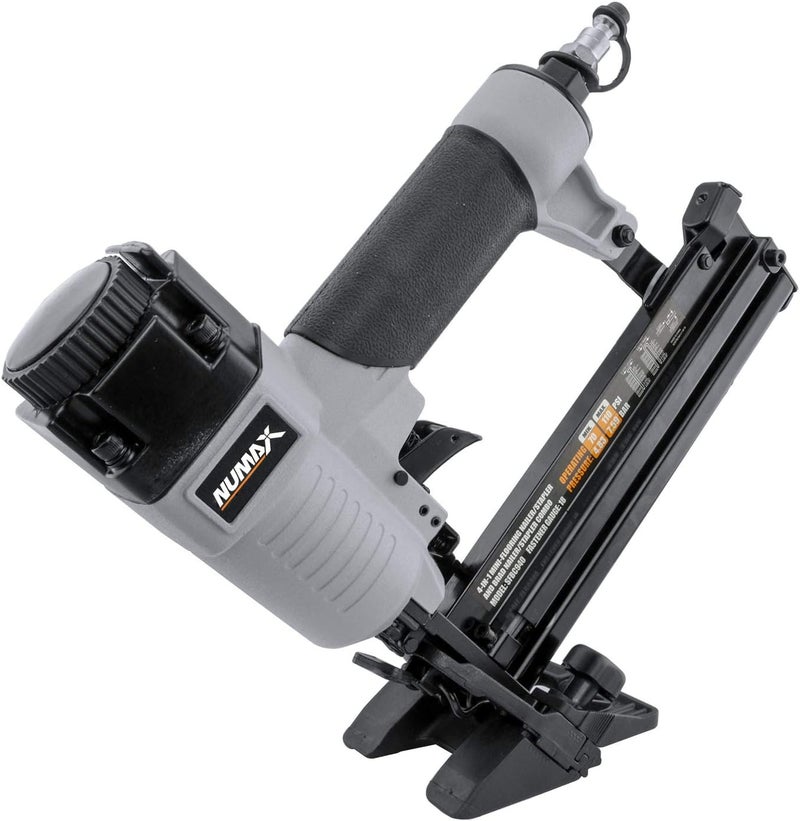 NuMax SFBC940 Pneumatic 4-in-1 18-Gauge 1-5/8" Mini Flooring Nailer/Stapler with Bag - Image 1